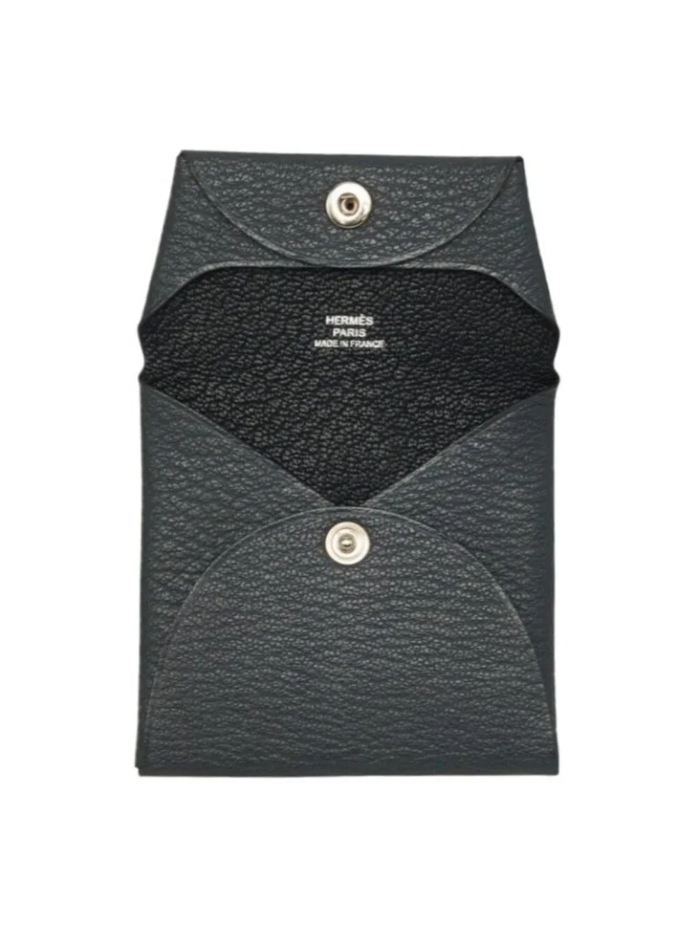 Hermes Bastia Coin Purse Gray Chevre